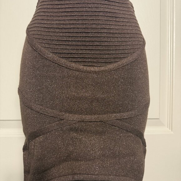 bebe Metallic Bronze Bandage Mini Skirt – Size XS - Picture 2 of 4
